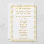 Goldfarbene Art Deco Design Hochzeit Einladung (Rückseite)