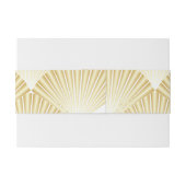 Goldfarbene Art Deco Design Hochzeit Einladungsbanderole (Rückseitenbeispiel)