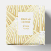 Goldfarbene Art Deco Design Hochzeit Geschenkschachtel (Oben)