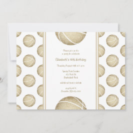 goldfarbene Basketball-Party Einladung