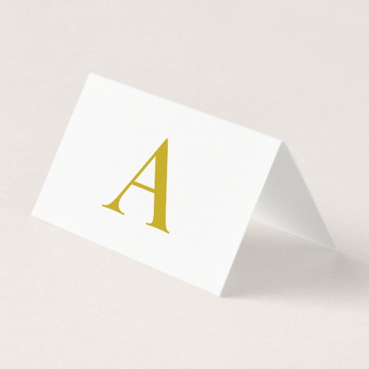 Goldfarbene benutzerdefinierte Monogramm-Anfangsbu (Vorderseite)