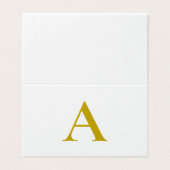Goldfarbene benutzerdefinierte Monogramm-Anfangsbu (Außenseite Aufgefaltet)