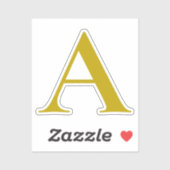 Goldfarbene benutzerdefinierte Monogramm-Anfangsbu Aufkleber (Blatt)