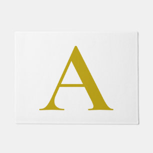 Goldfarbene benutzerdefinierte Monogramm-Anfangsbu Fußmatte