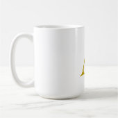 Goldfarbene benutzerdefinierte Monogramm Anfangsbu Kaffeetasse (Links)