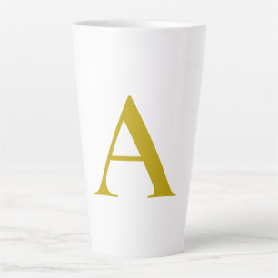 Goldfarbene benutzerdefinierte Monogramm-Anfangsbu Milchtasse