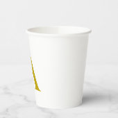 Goldfarbene benutzerdefinierte Monogramm-Anfangsbu Pappbecher (Links)
