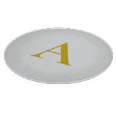 Goldfarbene benutzerdefinierte Monogramm Anfangsbu Schneidebrett (Ecke)