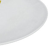 Goldfarbene benutzerdefinierte Monogramm Anfangsbu Schneidebrett (Ecke)