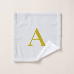 Goldfarbene benutzerdefinierte Monogramm Anfangsbu Waschlappen