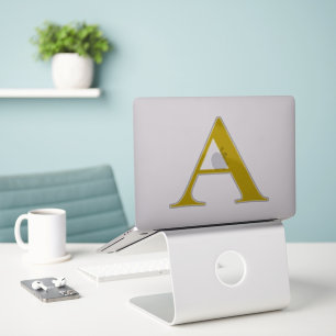 Goldfarbene benutzerdefinierte Monogramminitiale t Aufkleber