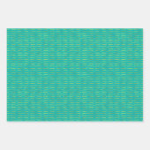 goldfarbene Brackets mit grünem Hintergrund Geschenkpapier Set (Vorderseite)