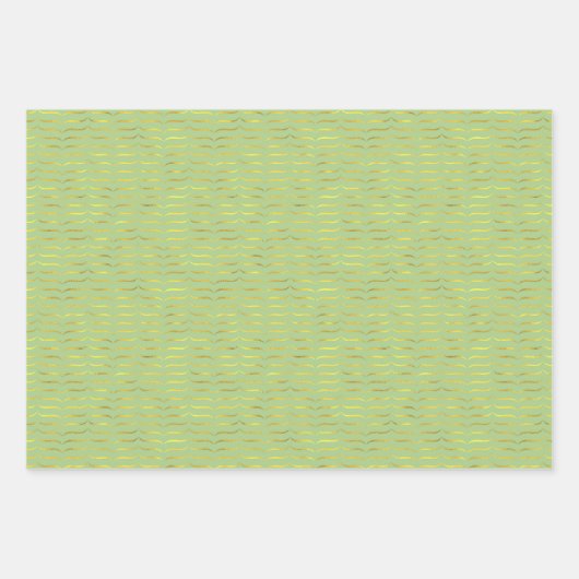 goldfarbene Brackets mit grünem Hintergrund Geschenkpapier Set (Vorderseite 2)