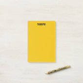Goldfarbene eigene Name minimalistisch modern schl Post-it Klebezettel (Auf Schreibtisch)