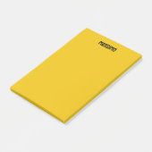 Goldfarbene eigene Name minimalistisch modern schl Post-it Klebezettel (angewinkelt)