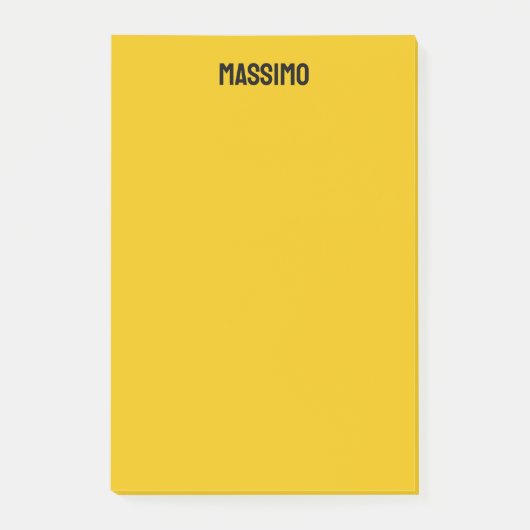 Goldfarbene eigene Name minimalistisch modern schl Post-it Klebezettel (Vorderseite)