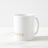 Goldfarbene einfache minimalistische professionell kaffeetasse (VorderseiteRechts)