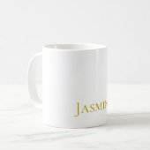 Goldfarbene einfache minimalistische professionell kaffeetasse (Vorderseite Links)