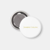 Goldfarbene einfache minimalistische professionell magnet (Vorderseite/Rückseite)