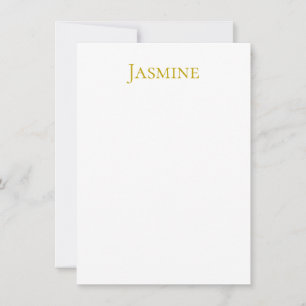 Goldfarbene einfache minimalistische professionell mitteilungskarte
