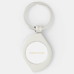 Goldfarbene einfache minimalistische professionell schlüsselanhänger