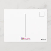 Goldfarbene Filigree Blaugrün, drittes Auge Hamsa Postkarte (Rückseite)