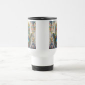 Goldfarbene Filigree Blaugrün, drittes Auge Hamsa Reisebecher (Mittel)