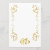 Goldfarbene Glocken-Design-Hochzeit Programm (Rückseite)