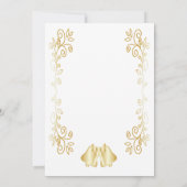 Goldfarbene Glocken-Design-Hochzeit Save The Date (Rückseite)