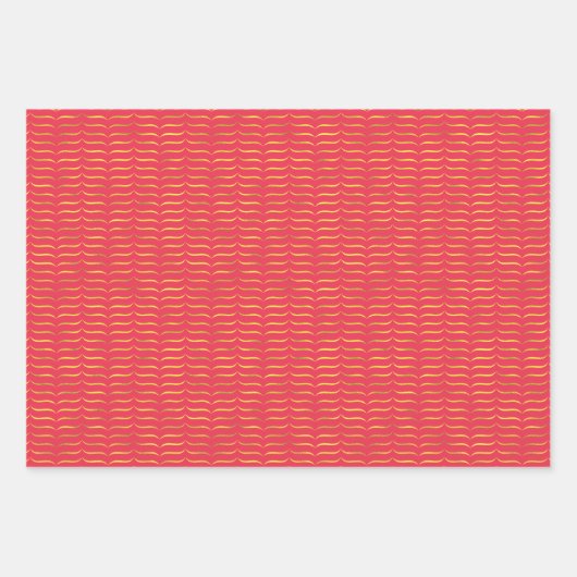 goldfarbene Halterungen mit hellfarbenem Hintergru Geschenkpapier Set (Vorderseite 3)