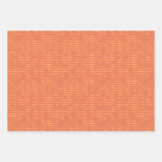 goldfarbene Halterungen mit hellfarbenem Hintergru Geschenkpapier Set (Vorderseite 2)