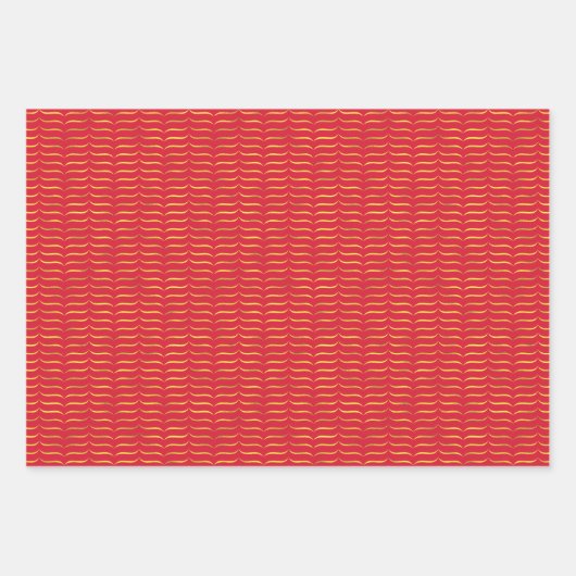 goldfarbene Halterungen mit hellfarbenem Hintergru Geschenkpapier Set (Vorderseite)