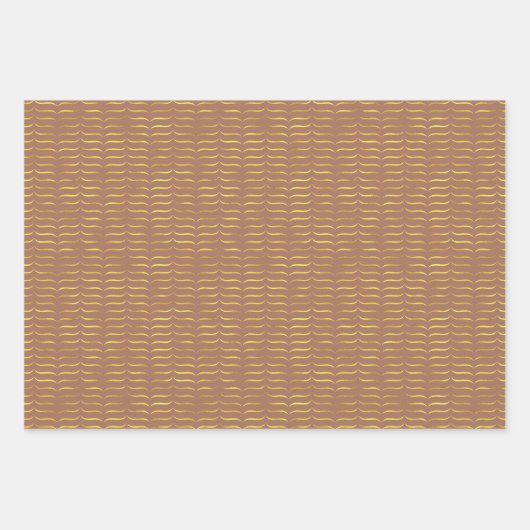 goldfarbene Halterungen mit hellfarbenem Hintergru Geschenkpapier Set (Vorderseite 2)