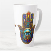 Goldfarbene Hamsa Türkis Saphir Drittes Auge  Milchtasse (Rechte Ecke)