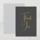 Goldfarbene Handschrift Professionell Custom Dankeskarte (Vorne/Hinten)