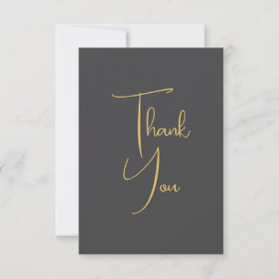 Goldfarbene Handschrift Professionell Custom Dankeskarte