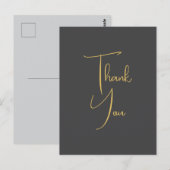 Goldfarbene Handschrift Professionell Custom Postkarte (Vorne/Hinten)