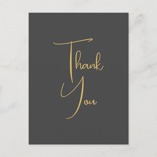 Goldfarbene Handschrift Professionell Custom Postkarte (Vorderseite)