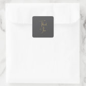 Goldfarbene Handschrift Professionell Custom Quadratischer Aufkleber (Tasche)