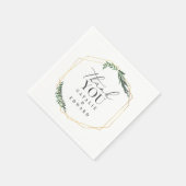 goldfarbene Hochzeit Serviette (Ecke)