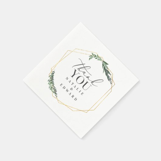 goldfarbene Hochzeit Serviette (Ecke)