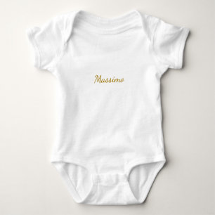 Goldfarbene Kalligrafie Elegant Schlicht Einfacher Baby Strampler