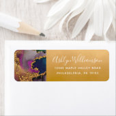 Goldfarbene lila blaue Marmoradresse (Insitu)