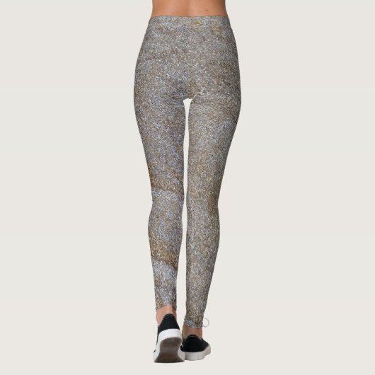 goldfarbene Messingchips Leggings (Rückseite)