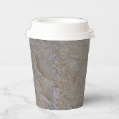 goldfarbene Messingchips Pappbecher (Rechts)