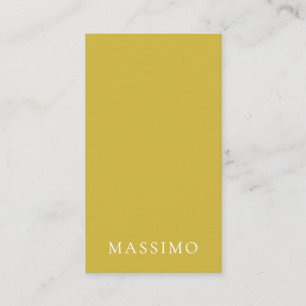 Goldfarbene moderne minimalistische Trend Ihr Name Begleitkarte