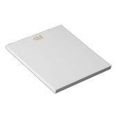 Goldfarbene Monogramm-Initialen Kalligrafie Pro Notizblock (angewinkelt)