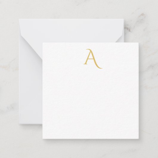 Goldfarbene Monogramm-Initialen Professionelles We Mitteilungskarte (Vorderseite)