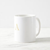 Goldfarbene Monogramm-Professionelle Anpassung Kaffeetasse (VorderseiteRechts)
