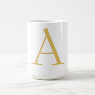 Goldfarbene Monogramm-Professionelle Anpassung Kaffeetasse